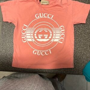Gucci Pink Short Sleeve Tee with Iconic Logo
